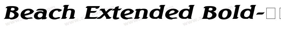 Beach Extended Bold字体转换
